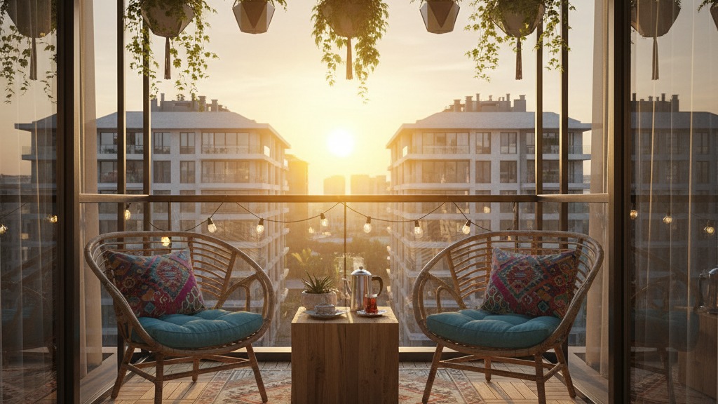 Balkon Dekorasyonu 2026: Küçük Balkonları Yaşanabilir Hale Getirecek 12 Akıllı Fikir