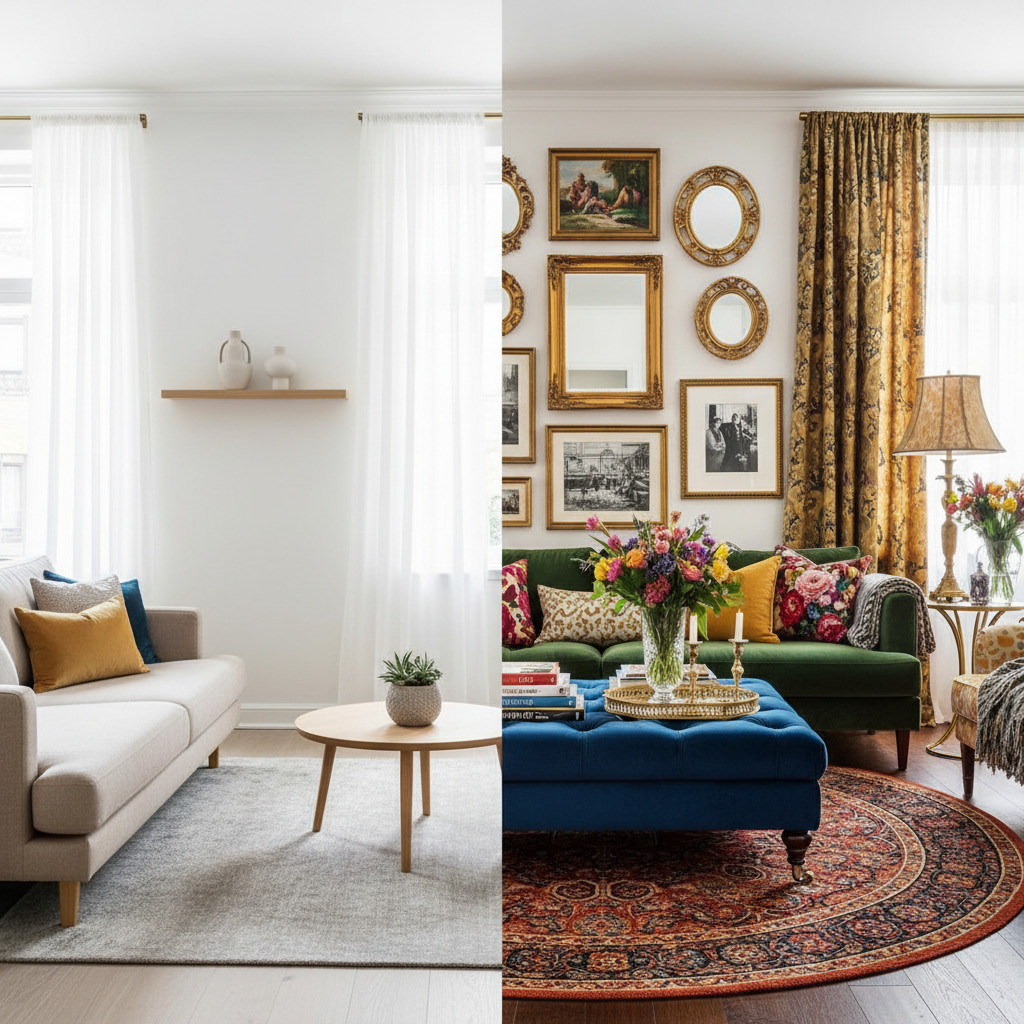 Minimalizm vs Maksimalizm: 2026 Mobilya Dekorasyonunda Hangi Tarz Size Uygun? (Karşılaştırma Rehberi)